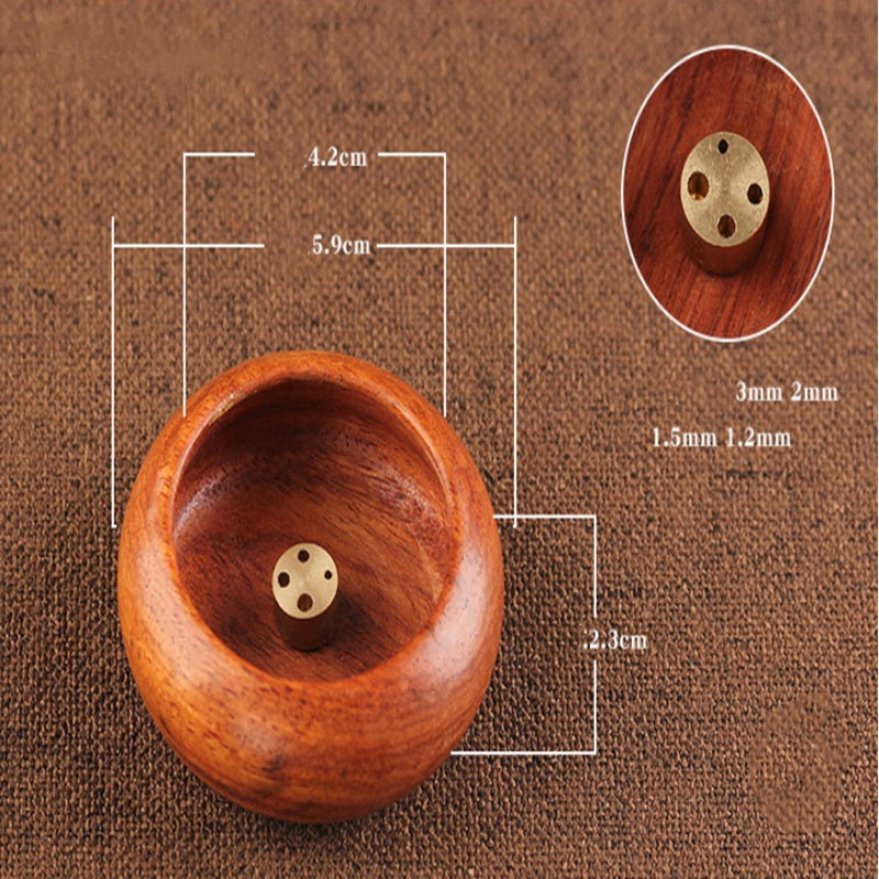 Round Bowl Shaped Rosewood Incense Holder