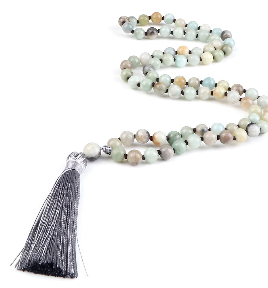 Bright Colored Mala Beads Tassel 6mm