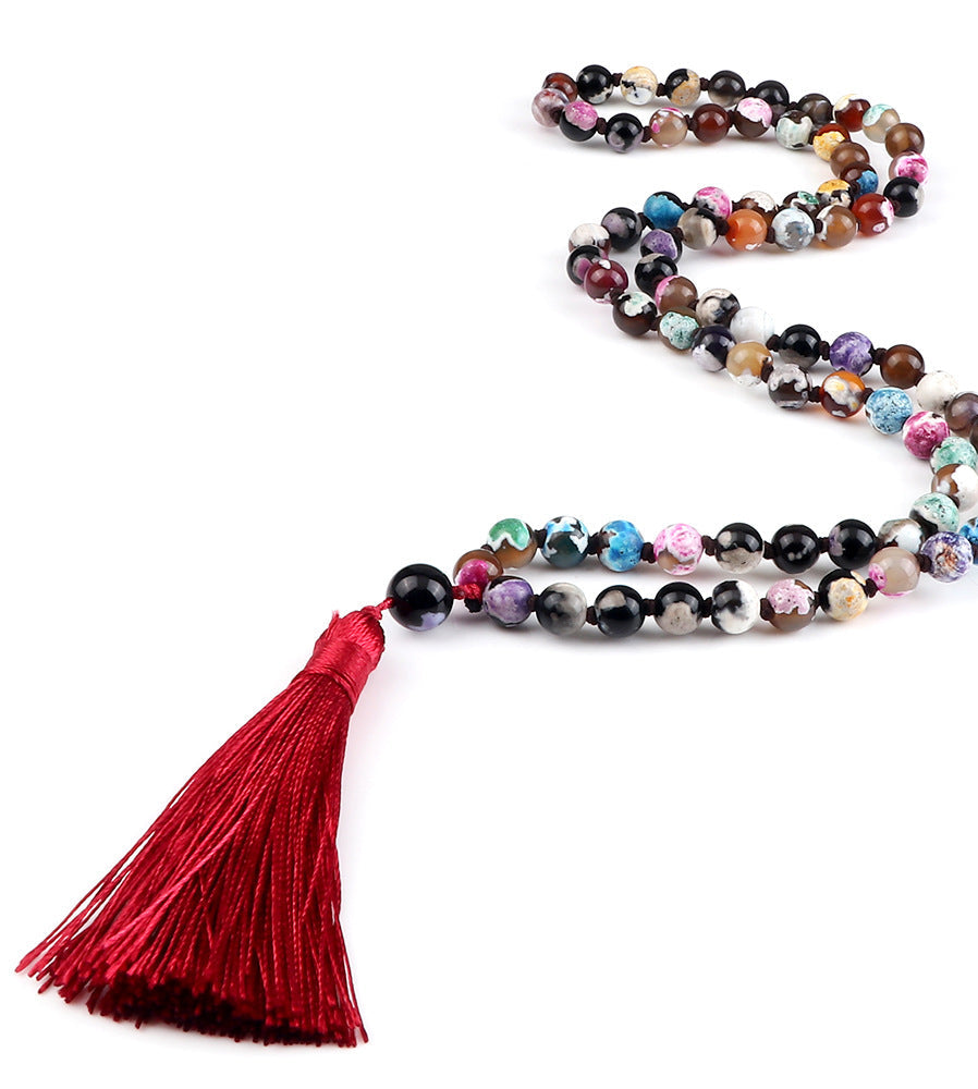 Bright Colored Mala Beads with Tassel