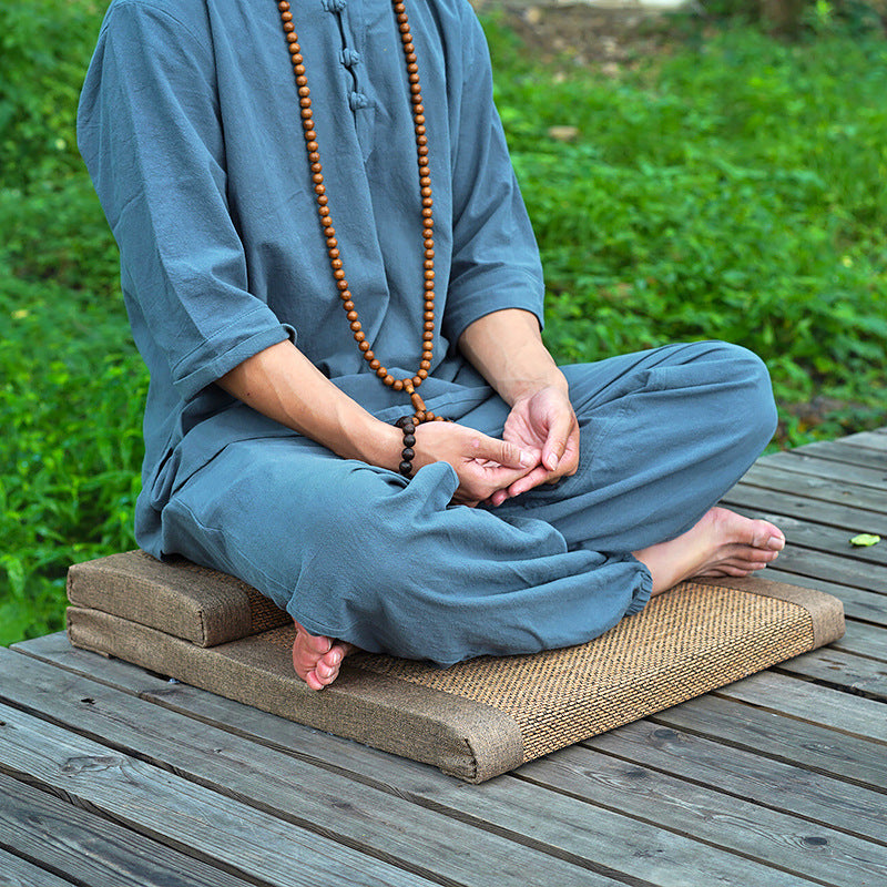 Brown Bamboo Meditation Cushion