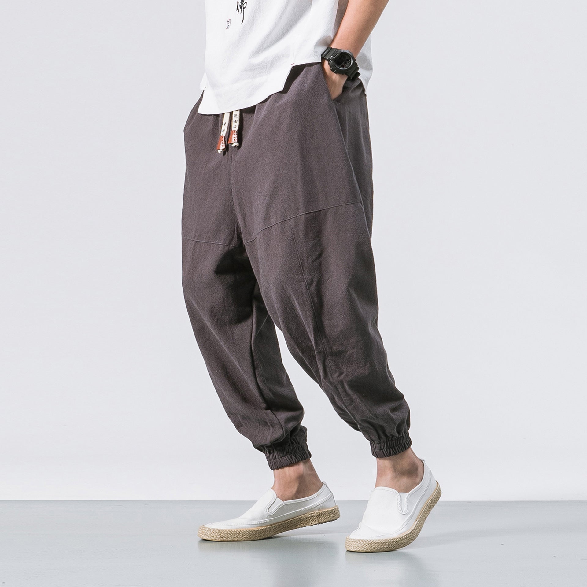 Casual Boho Drawstring Pants