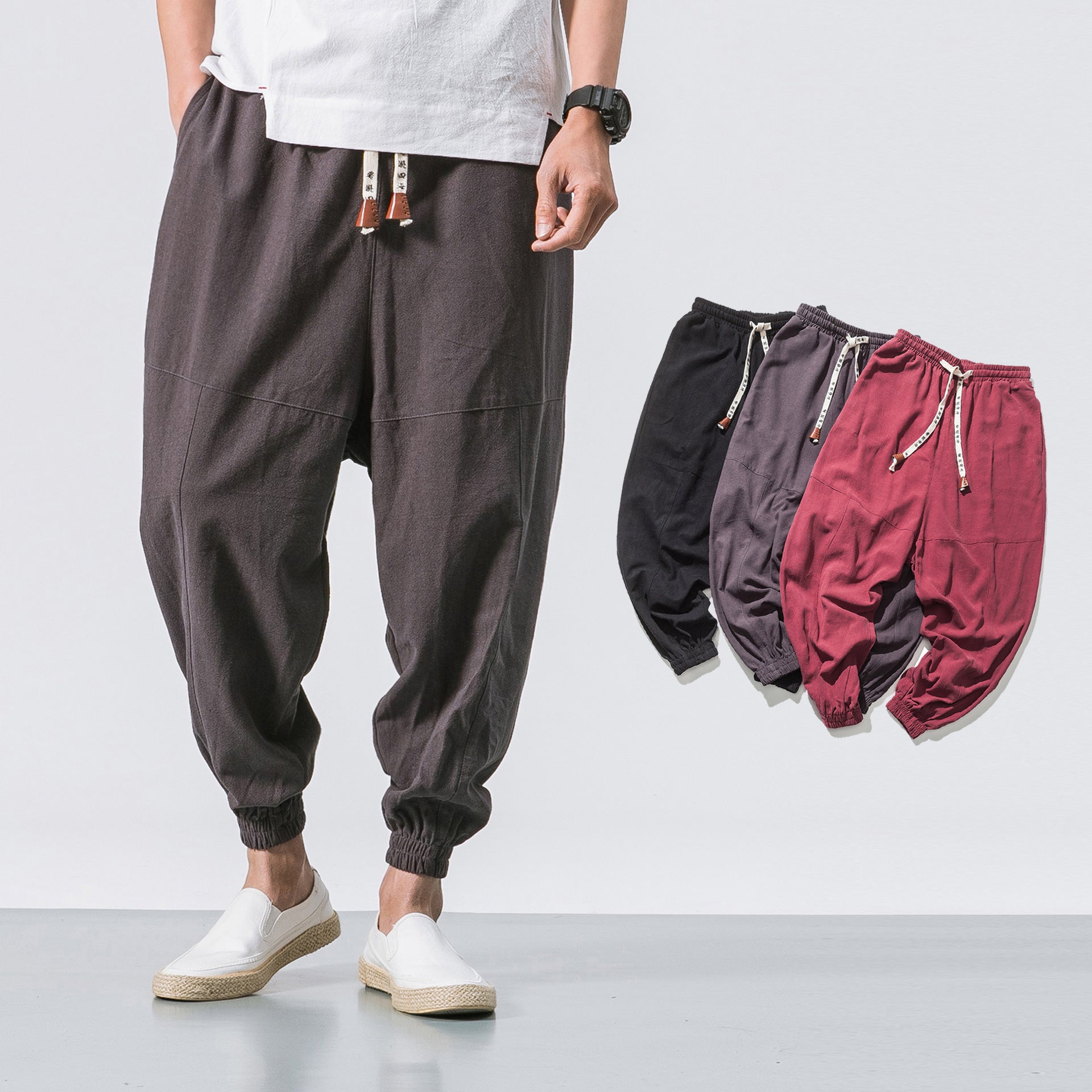 Casual Boho Drawstring Pants