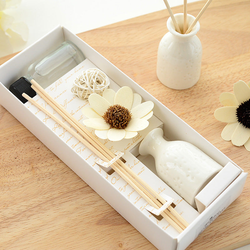 Ceramic Home Fragrance with Flower Diffuser Stick