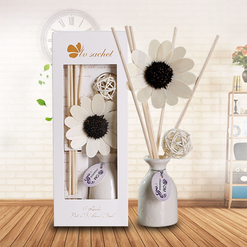 Ceramic Home Fragrance with Flower Diffuser Sticks