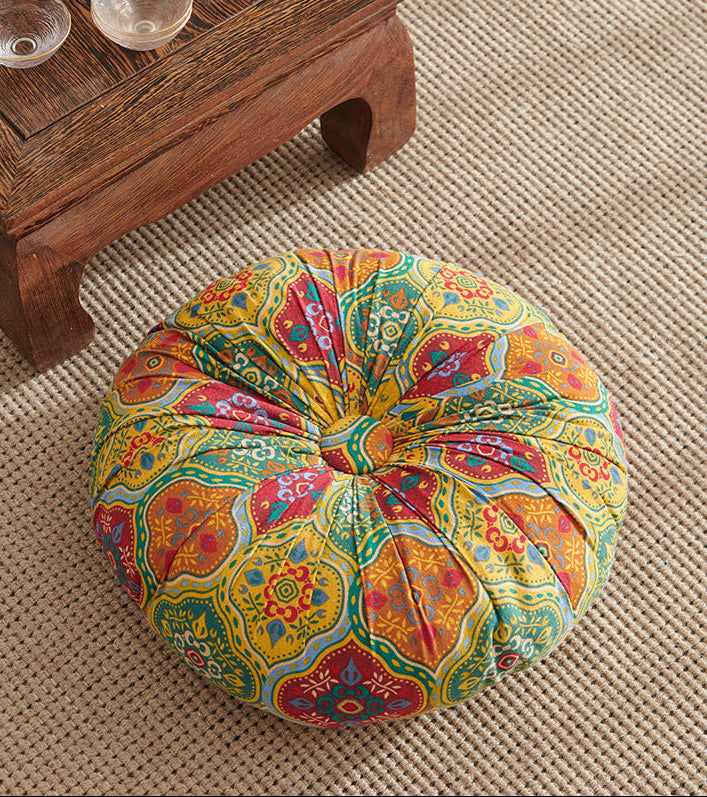 Round Colorful Bohemian Print Futon