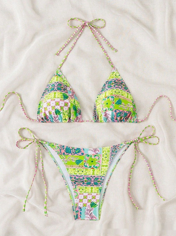 Colorful Boho Patterned Bikini Set