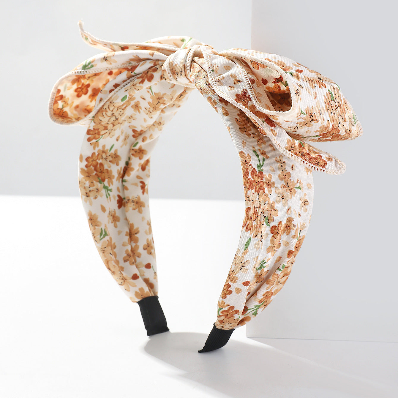 Colorful Floral Pattern Bow Hairband for Boho Womens