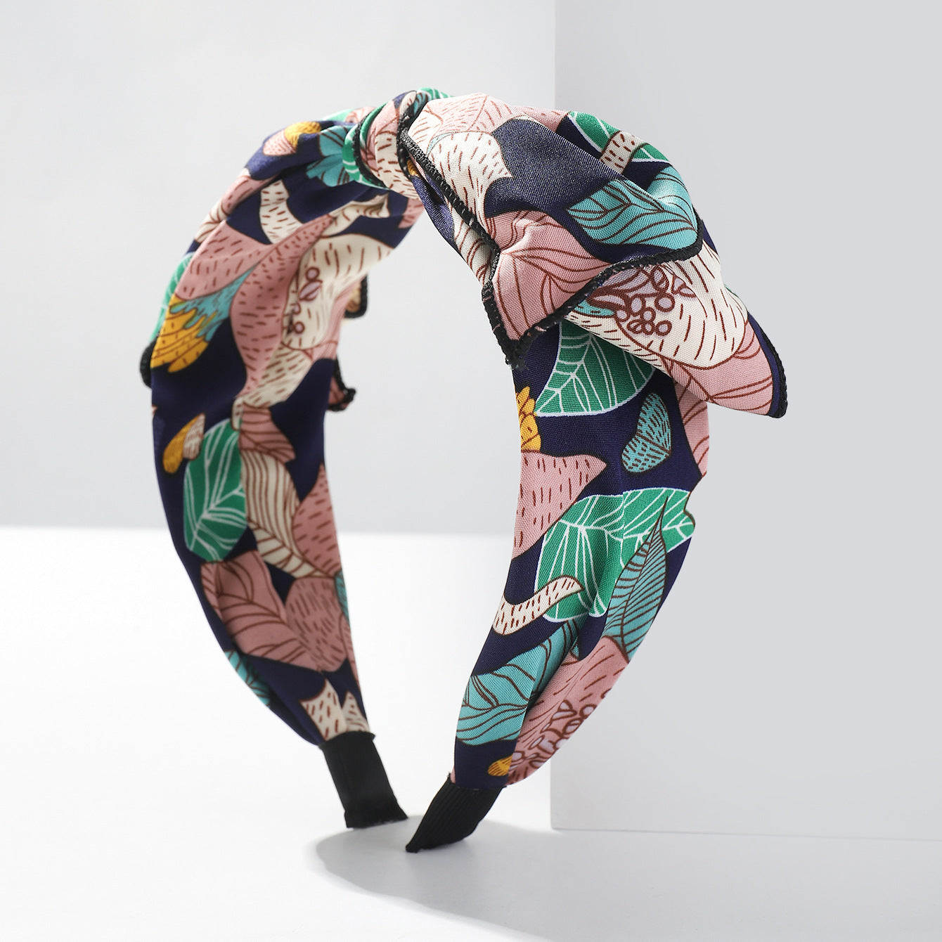 Colorful Floral Pattern Bow Hairband for Boho Women