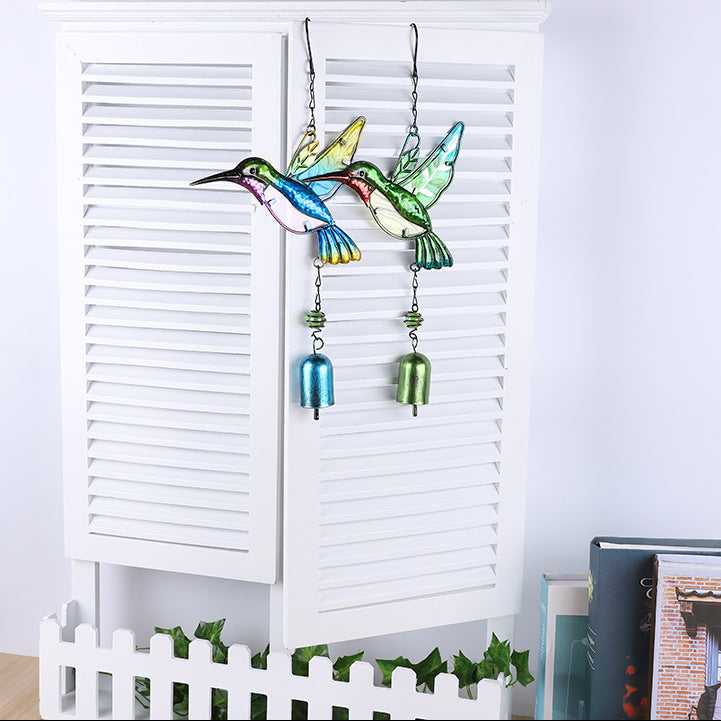 Colorful Hummingbird Wind Chimes