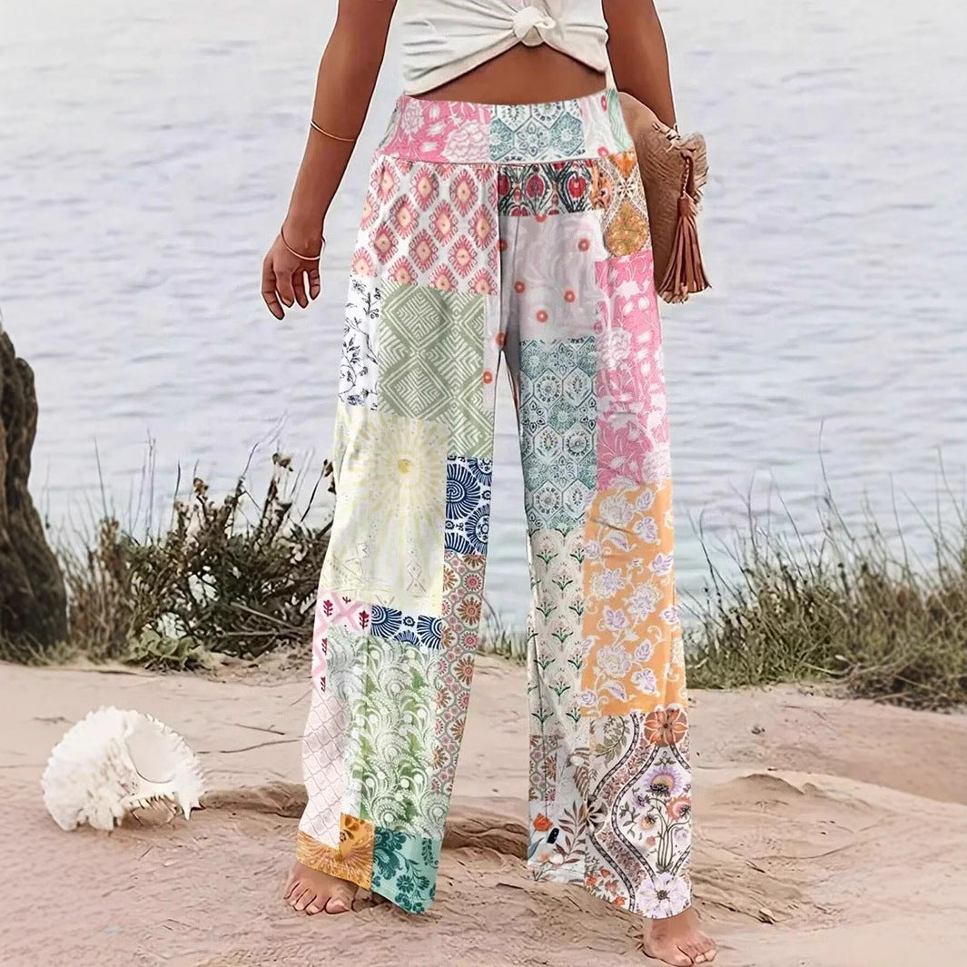 Colorful Printed Boho Hippie Pants