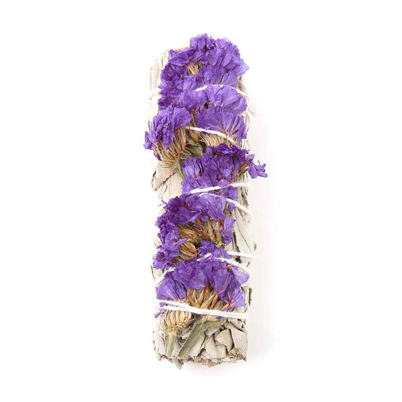 Colorful White Sage and Flower Smudge Sticks