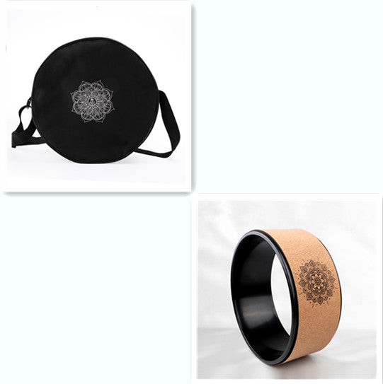 Cork Yoga Wheels with Mandala Design