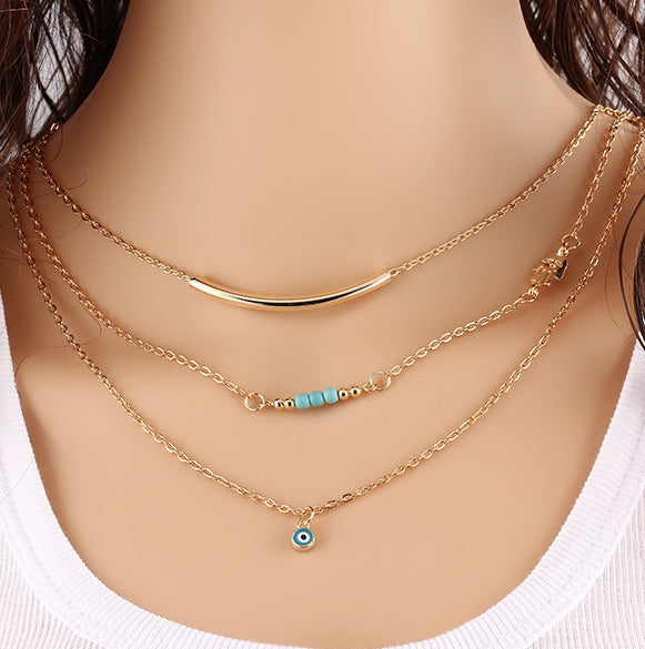 Dainty Layered Necklace Boho Style