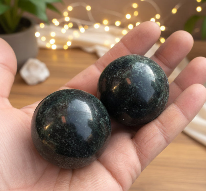 Dark Green Baoding Balls Jade
