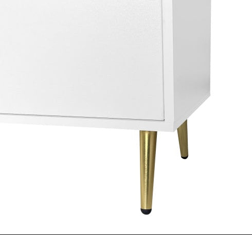 White Dresser with Golden Pulls