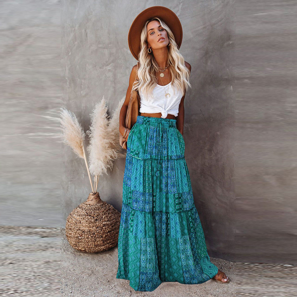 Elevate your everyday boho style with the Loose Boho Pattern Maxi A-Line Skirt — a flowy and flattering must-have for free spirits.

Unique Features of This Loose Boho Pattern Maxi A-Line Skirt
Flowy A-line silhouette that moves effortlessly with every step, flattering all body shapes and sizes

Beautiful boho-inspired print featuring floral and earthy tones for the ultimate hippie, gypsy, or indie look

Comfortable waistband with a mid-to-high rise fit, offering both security and style for long-lasting wea