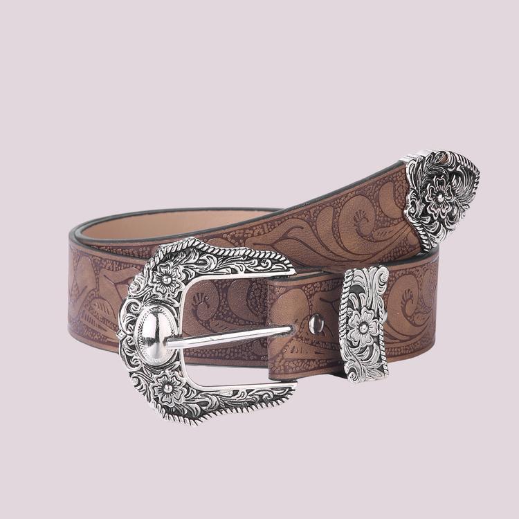 Embossed Boho Casual Belt