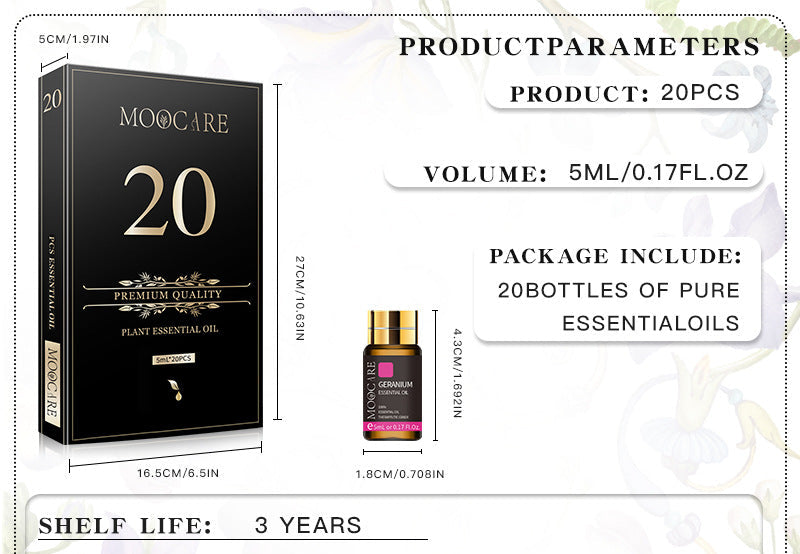 Essential Oils Set 20 Pcs - Moocare ®