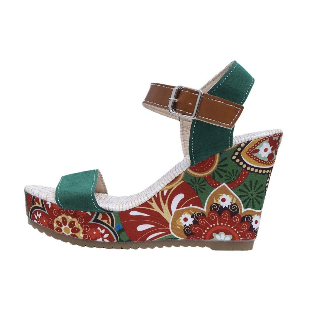 Ethnic Patterned Wedge Heels Bohemian Style