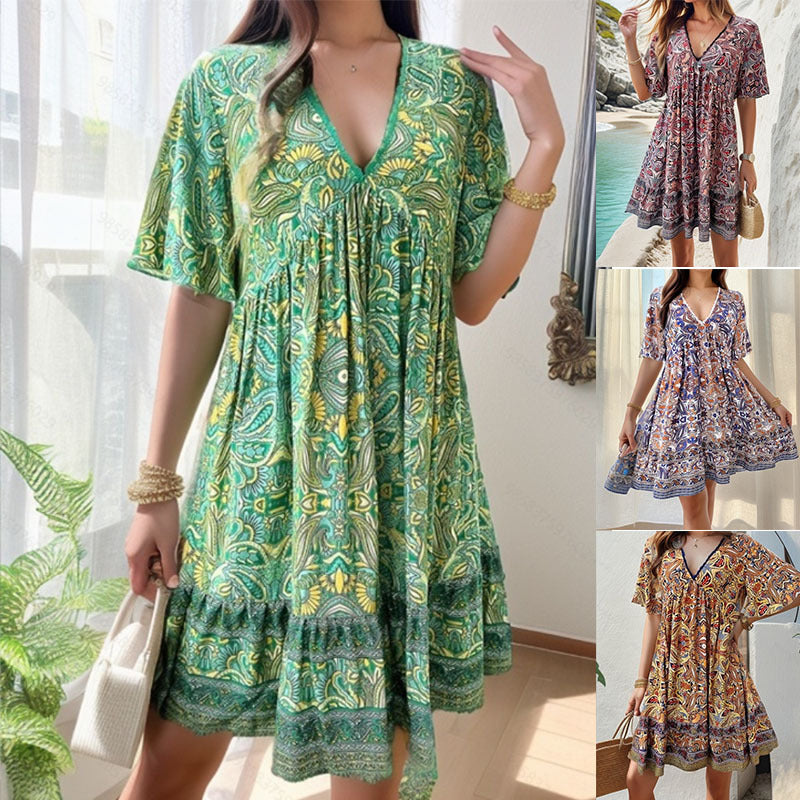 Exotic Bohemian Short Dress mini