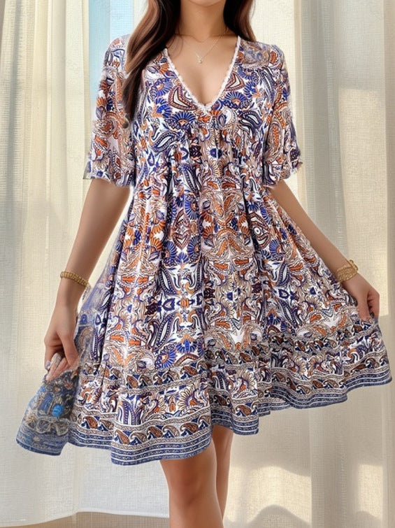 Exotic Bohemian Short Dress