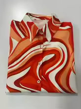 Flamboyant Boho Blouse in Red and Blue