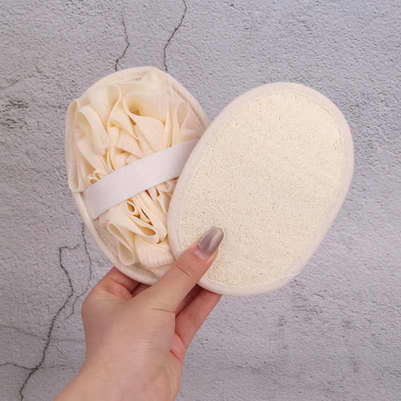 Flat Mesh Pouf Loofah Shower Sponge