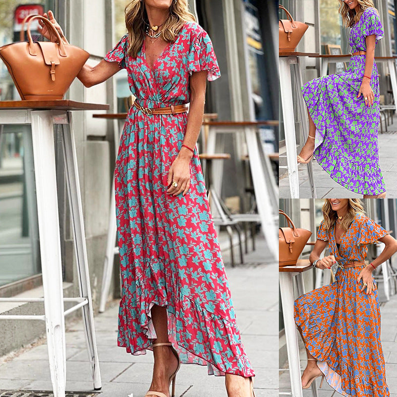 Floral Boho V-Neck Dress