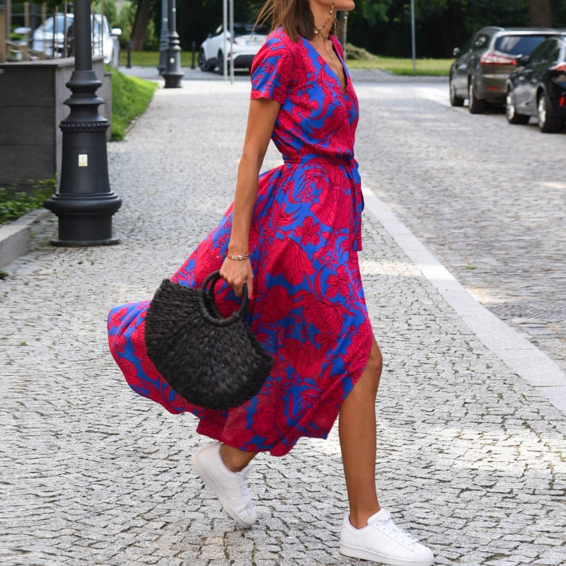 Floral Boho V-Neck Dress