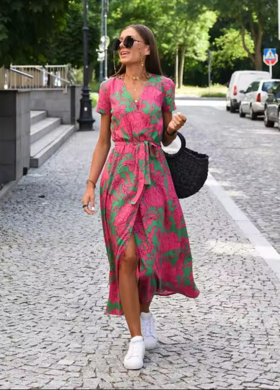 Floral Boho V-Neck Dress