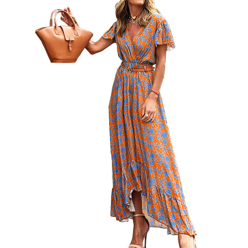 Floral Boho V-Neck Dress
