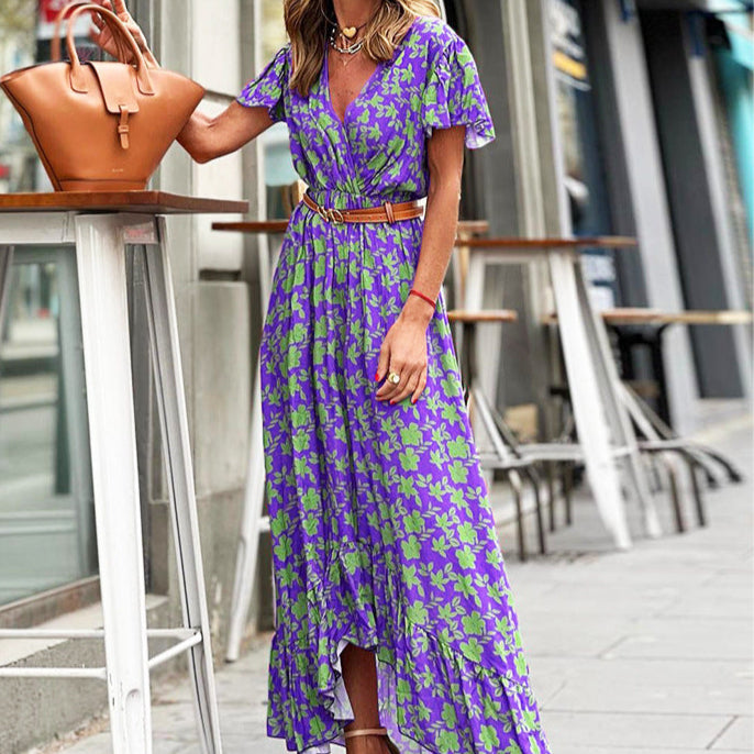 Floral Boho V-Neck Dress