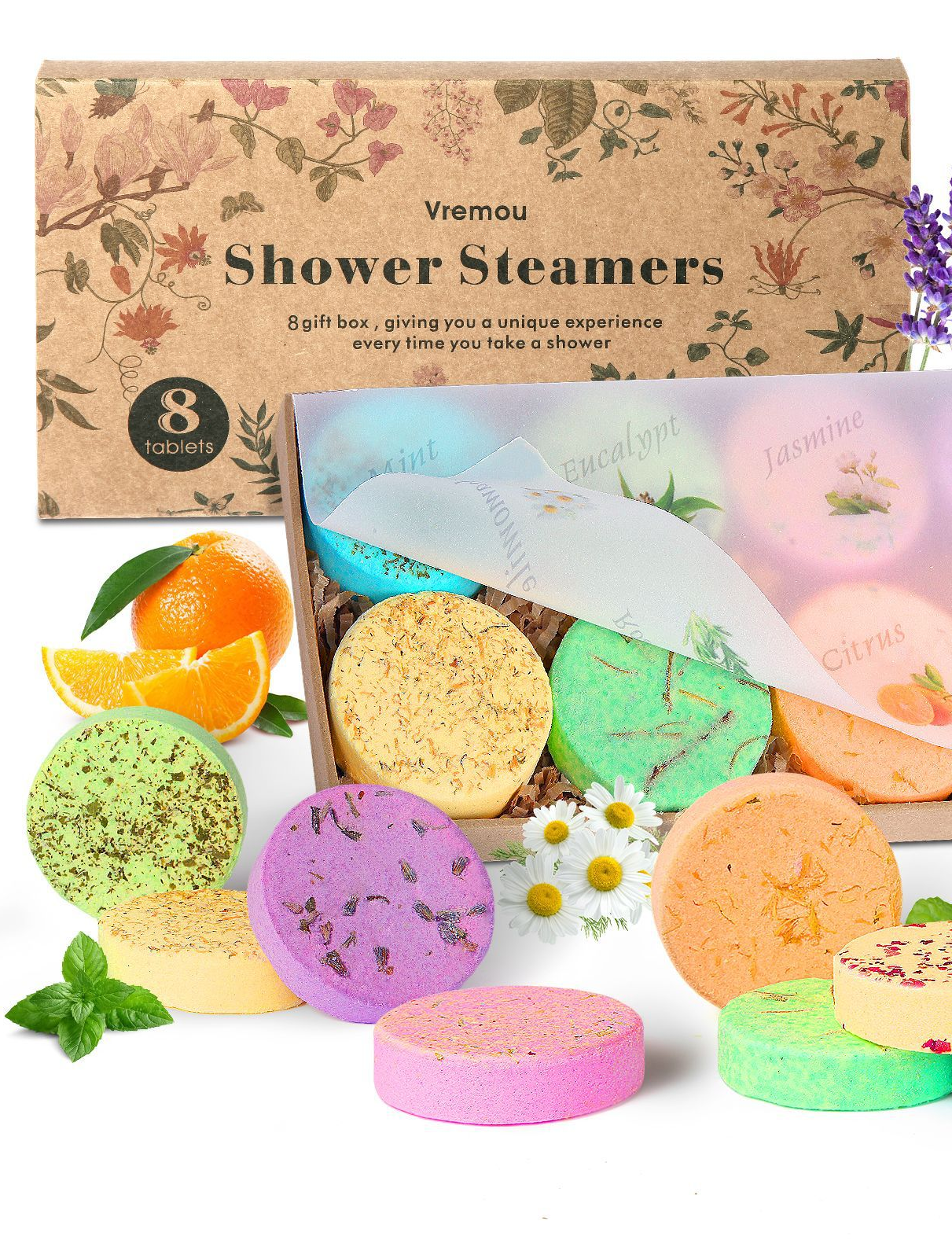 Round Flower Shower Steamers