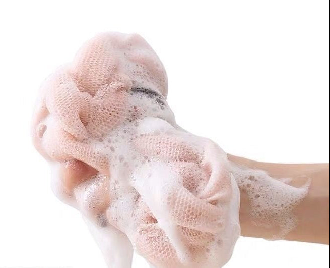 pink Foaming Bath Sponges Set