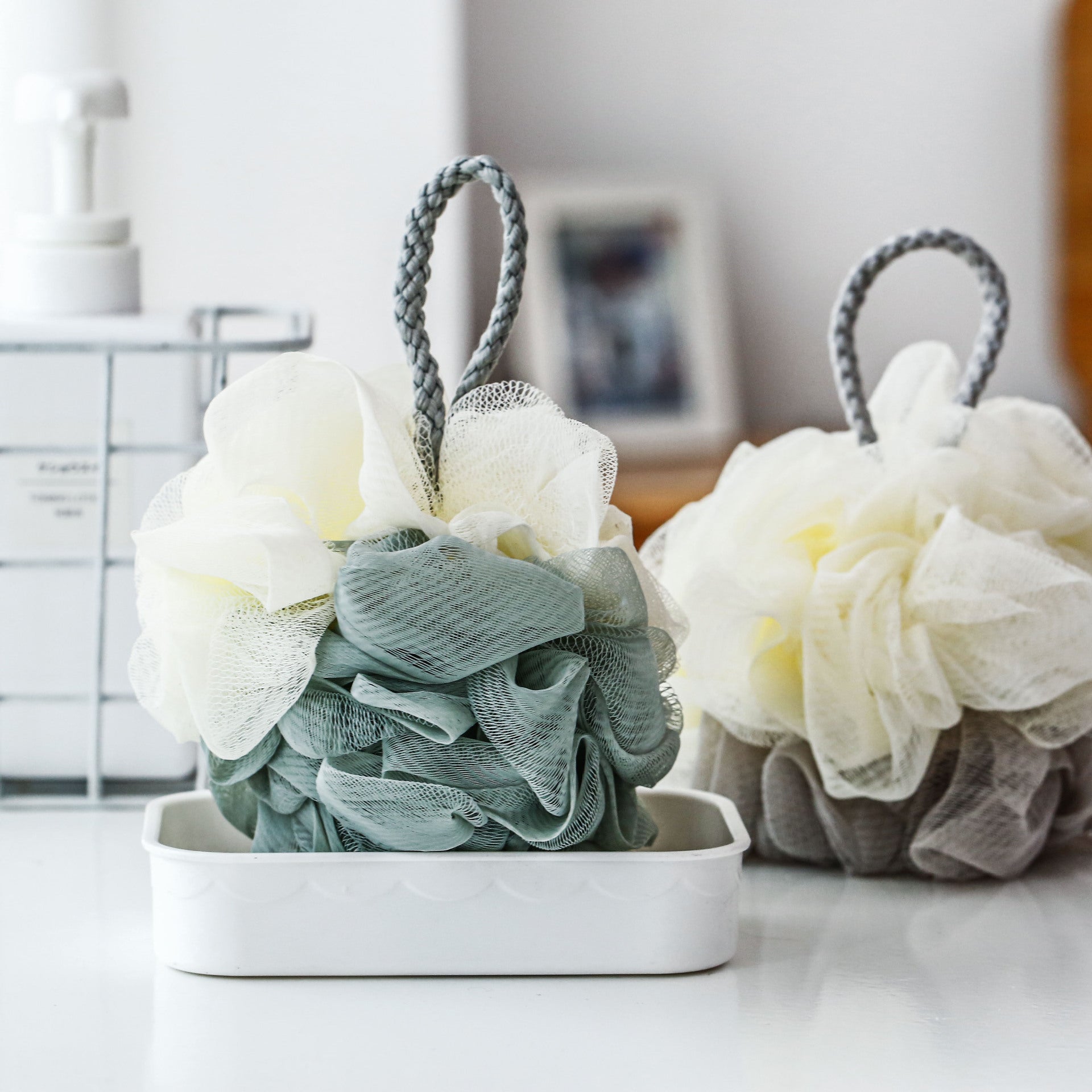 Foaming Mesh Pouf Sponge