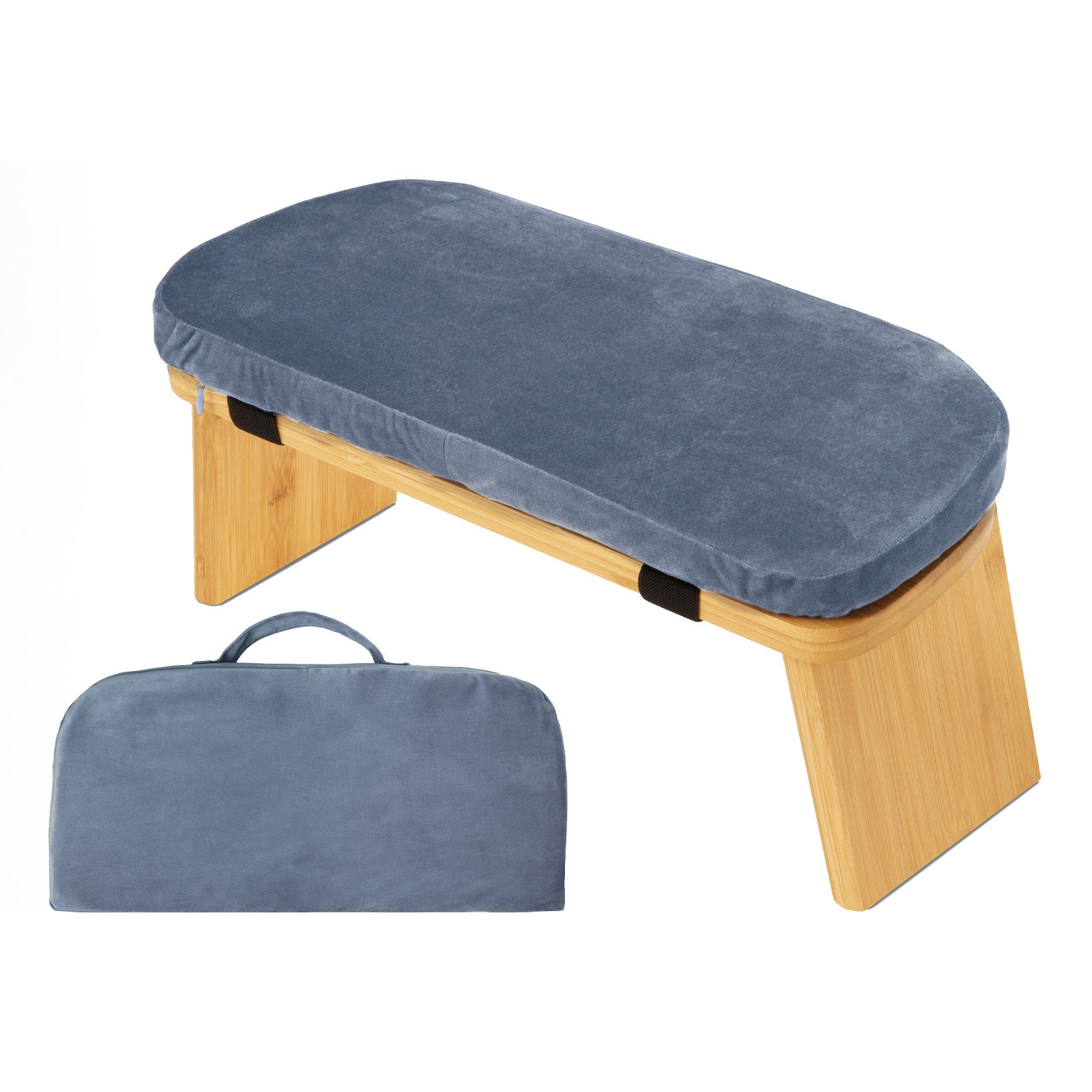 Foldable Meditation Stool with Cushion and Carry Bag