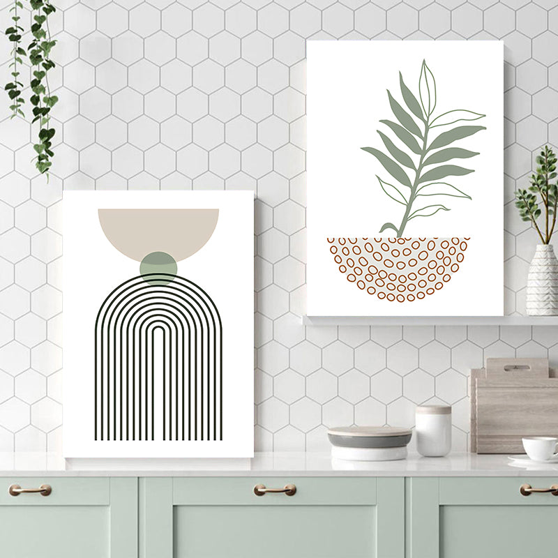 Framed Geometric Canvas Painting Bohemian Illustrations