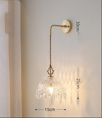 French Boho Vintage Crystal Light
