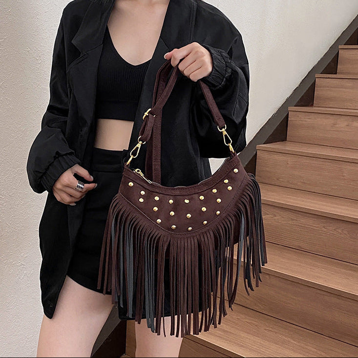 Fringed Bohemian Hobo Bag for Women