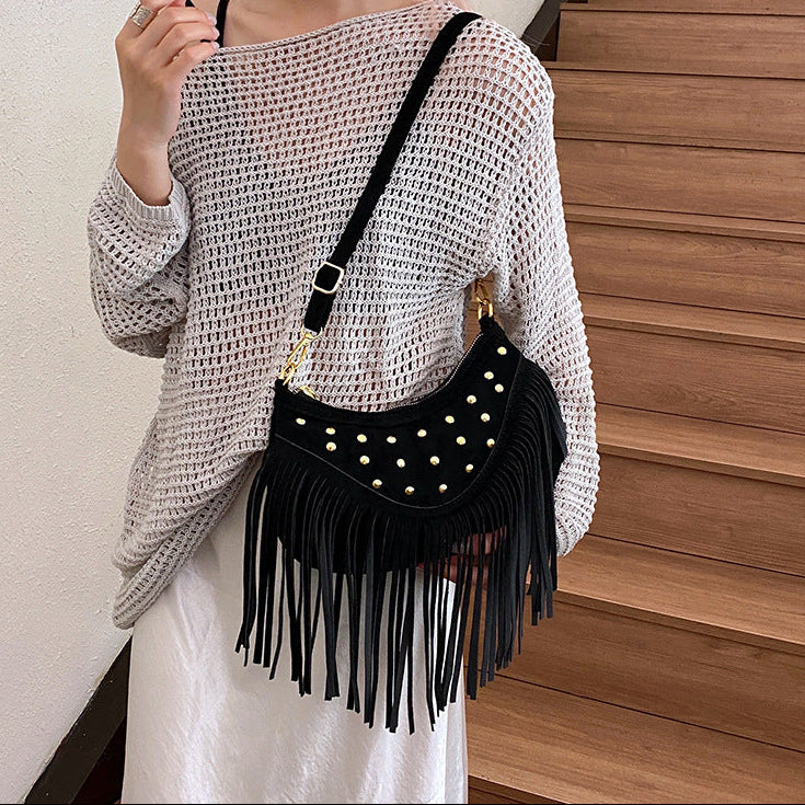 Fringed Bohemian Hobo Bag for Women