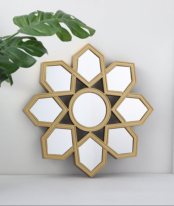 Geometric Star Flower Mirror
