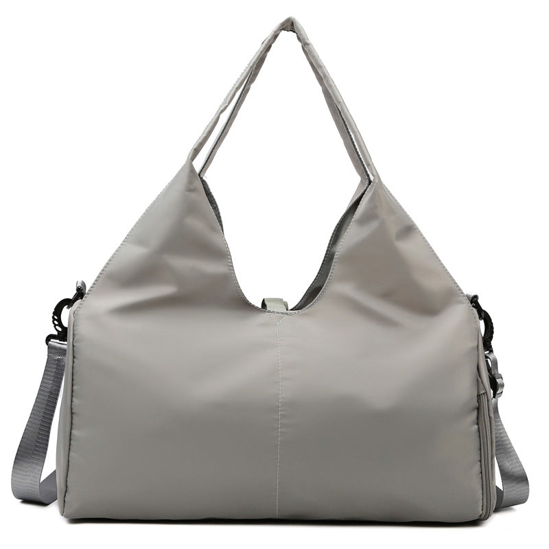 Gray shoulder bag on a white background