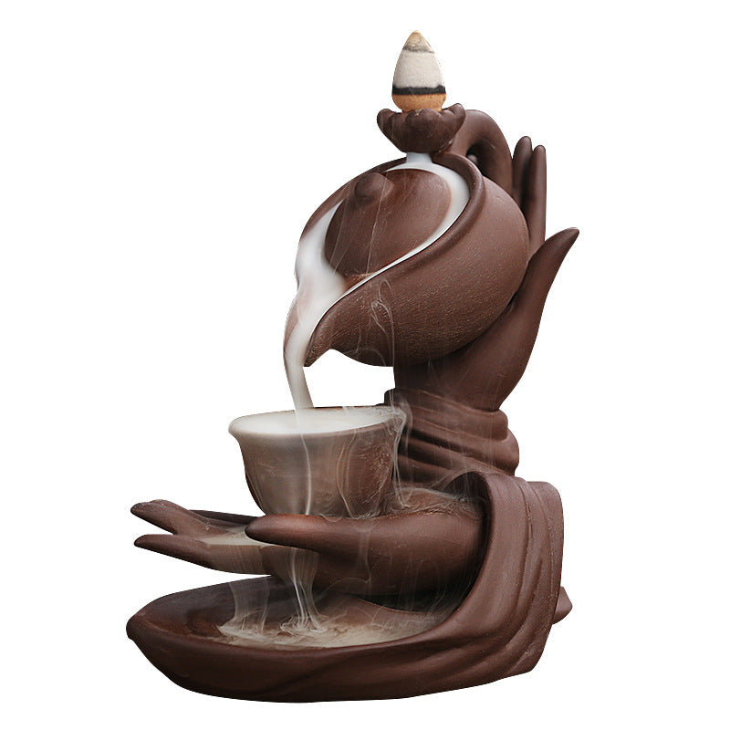 Hand Pouring Teacup Incense Cone Waterfall