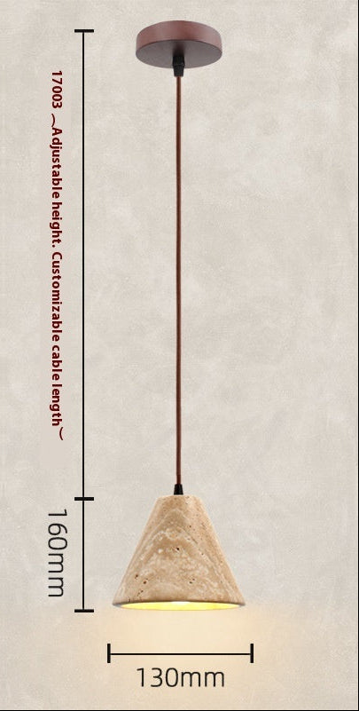 Bedside Hanging Wire Pendant Lights - Marble and Concrete Style
