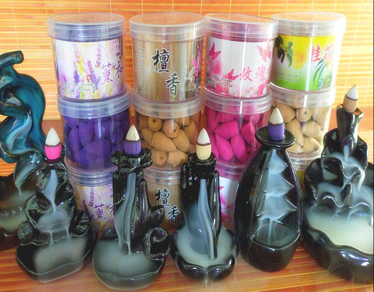 Backflow Inverted Cones for Incense Waterfalls