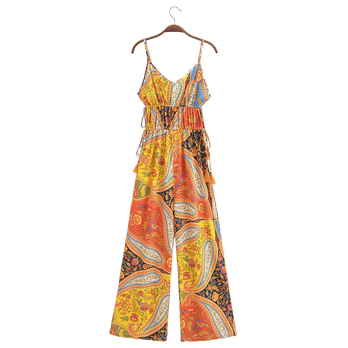 Paisley Print Jumpsuit Bohemian Style
