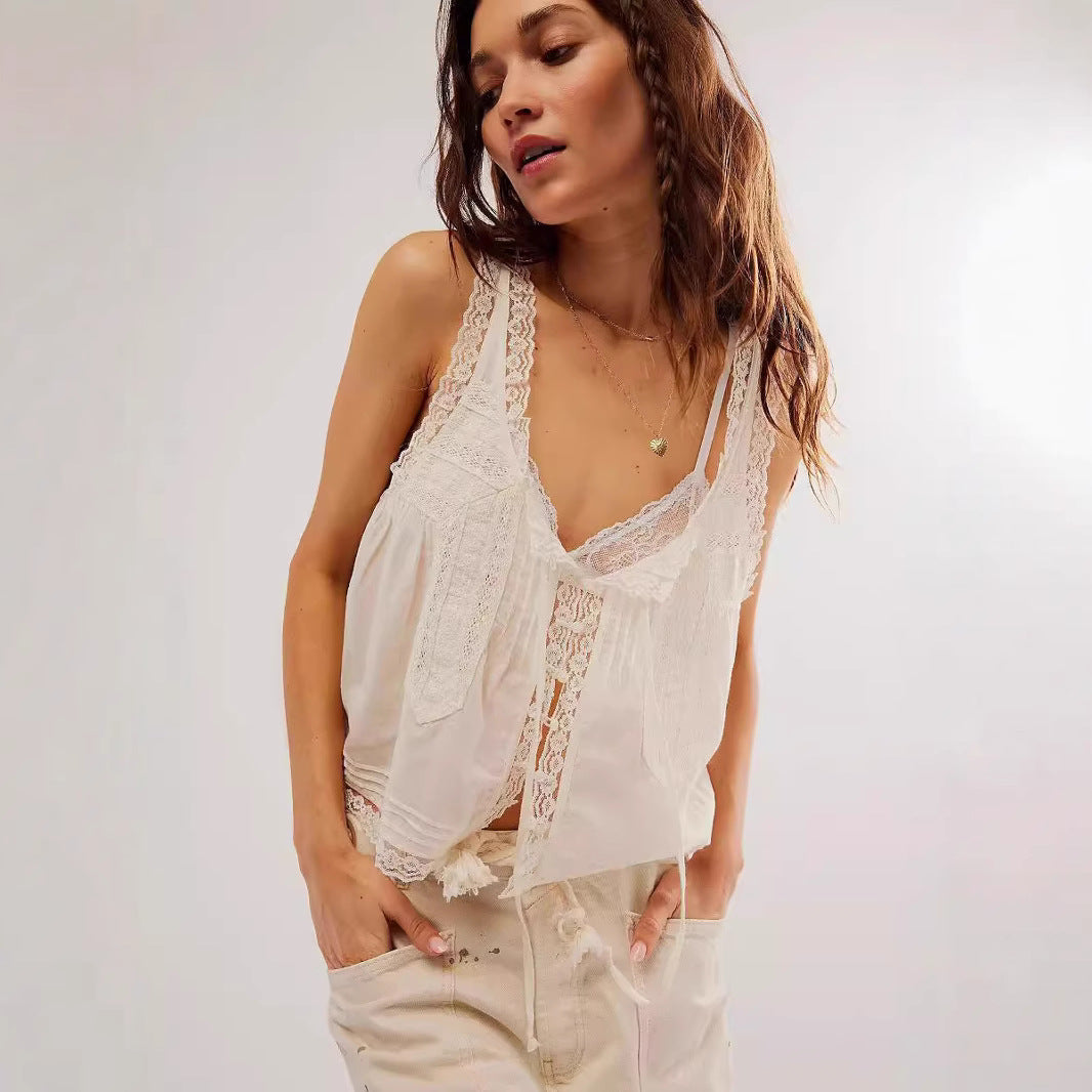 Lace Boho Tank Top Vest for Women