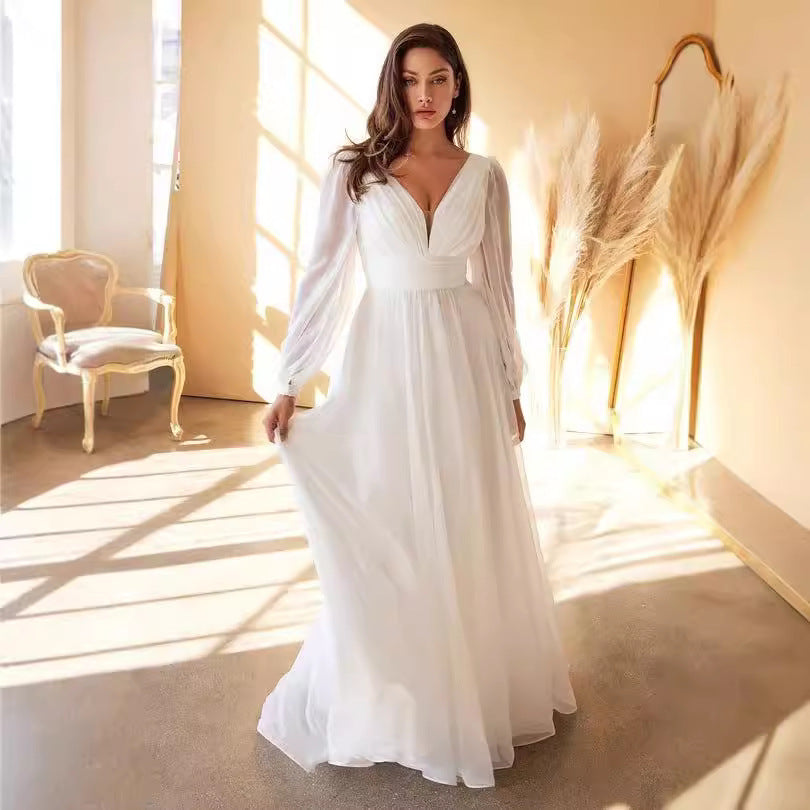 Lace Tulle Bohemian Wedding Dress
