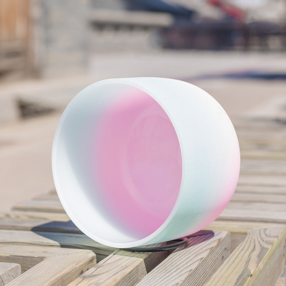 Large Blue and Pink Crystal Meditation Bowl