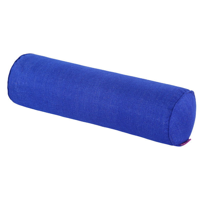 blue Linen Yoga Cylindrical Pillows